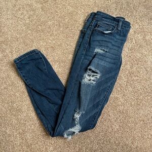 Judy Blue Skinny Fit Ripped Jeans